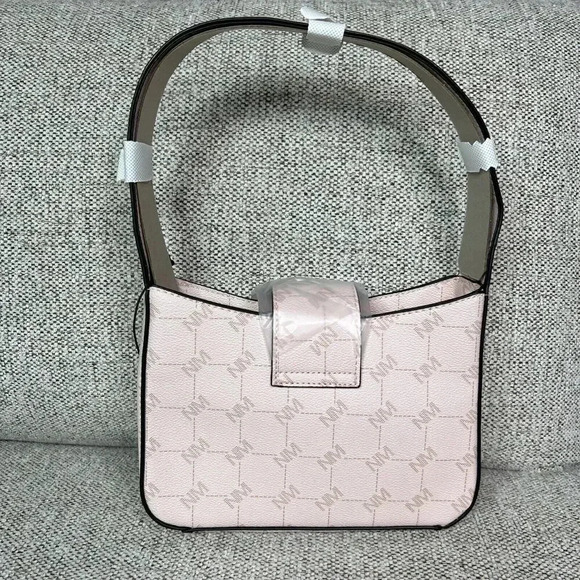 Nicole Miller Small Bag Pink Logo All Over Short Shoulder Strap New - Picture 4 of 14